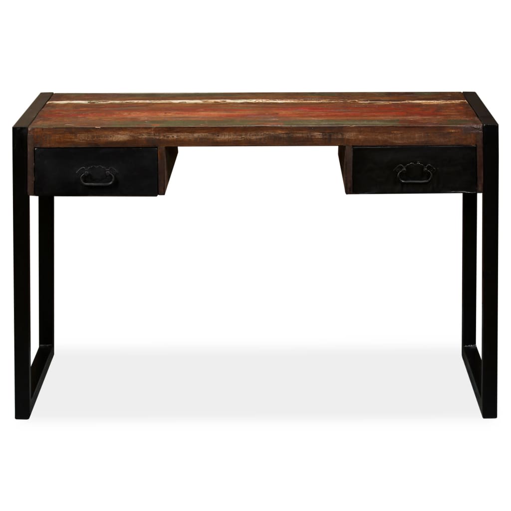 Desk with 2 Drawers Solid Reclaimed Wood 120x50x76 cm- Desks - HomeShopIreland - Home Shop Ireland - Desks - Desk with 2 Drawers Solid Reclaimed Wood 120x50x76 cm