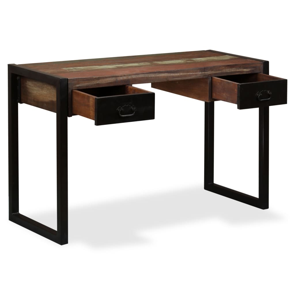 Desk with 2 Drawers Solid Reclaimed Wood 120x50x76 cm- Desks - HomeShopIreland - Home Shop Ireland - Desks - Desk with 2 Drawers Solid Reclaimed Wood 120x50x76 cm