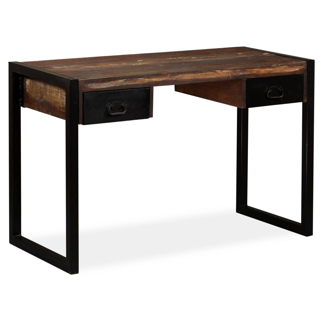 Desk with 2 Drawers Solid Reclaimed Wood 120x50x76 cm- Desks - HomeShopIreland - Home Shop Ireland - Desks - Desk with 2 Drawers Solid Reclaimed Wood 120x50x76 cm