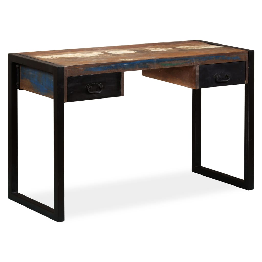 Desk with 2 Drawers Solid Reclaimed Wood 120x50x76 cm- Desks - HomeShopIreland - Home Shop Ireland - Desks - Desk with 2 Drawers Solid Reclaimed Wood 120x50x76 cm