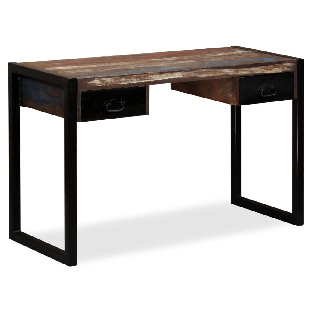 Desk with 2 Drawers Solid Reclaimed Wood 120x50x76 cm- Desks - HomeShopIreland - Home Shop Ireland - Desks - Desk with 2 Drawers Solid Reclaimed Wood 120x50x76 cm