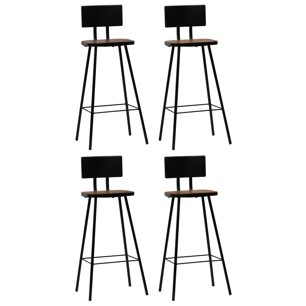 Bar Set 5 Piece Solid Reclaimed Wood- Kitchen & Dining Furniture Sets - HomeShopIreland - Home Shop Ireland - Kitchen & Dining Furniture Sets - Bar Set 5 Piece Solid Reclaimed Wood