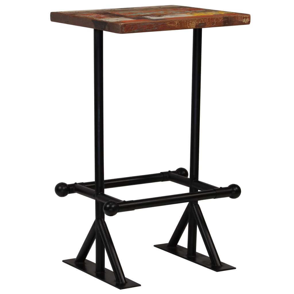 Bar Set 3 Piece Solid Reclaimed Wood Multicolour- Kitchen & Dining Furniture Sets - HomeShopIreland - Home Shop Ireland - Kitchen & Dining Furniture Sets - Bar Set 3 Piece Solid Reclaimed Wood Multicolour