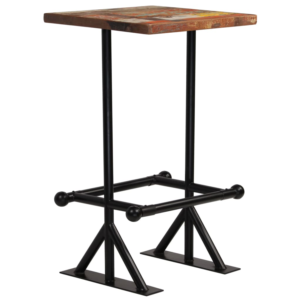 Bar Set 3 Piece Solid Reclaimed Wood Multicolour- Kitchen & Dining Furniture Sets - HomeShopIreland - Home Shop Ireland - Kitchen & Dining Furniture Sets - Bar Set 3 Piece Solid Reclaimed Wood Multicolour
