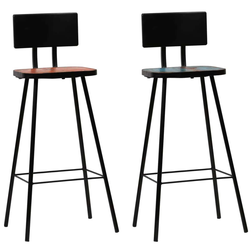 Bar Set 3 Piece Solid Reclaimed Wood Multicolour- Kitchen & Dining Furniture Sets - HomeShopIreland - Home Shop Ireland - Kitchen & Dining Furniture Sets - Bar Set 3 Piece Solid Reclaimed Wood Multicolour