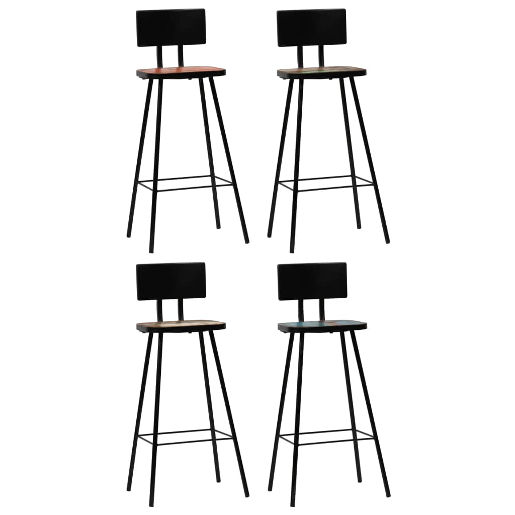 Bar Set 5 Piece Solid Reclaimed Wood Multicolour- Kitchen & Dining Furniture Sets - HomeShopIreland - Home Shop Ireland - Kitchen & Dining Furniture Sets - Bar Set 5 Piece Solid Reclaimed Wood Multicolour
