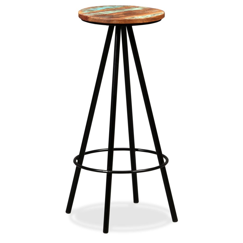 Bar Stools 4 pcs Solid Reclaimed Wood- Table & Bar Stools - HomeShopIreland - Home Shop Ireland - Table & Bar Stools - Bar Stools 4 pcs Solid Reclaimed Wood