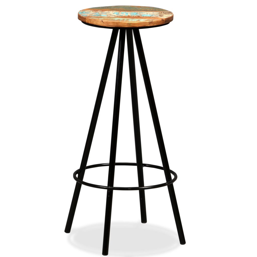 Bar Stools 4 pcs Solid Reclaimed Wood- Table & Bar Stools - HomeShopIreland - Home Shop Ireland - Table & Bar Stools - Bar Stools 4 pcs Solid Reclaimed Wood