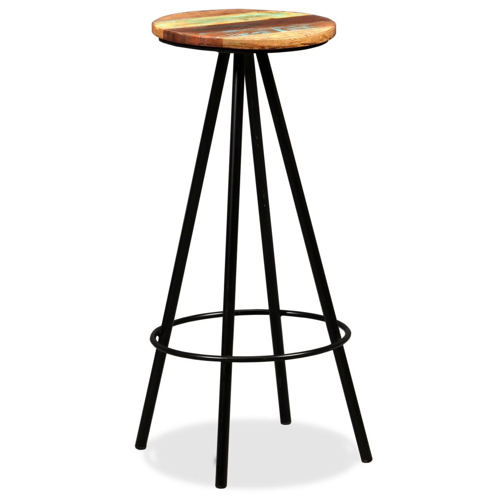 Bar Stools 4 pcs Solid Reclaimed Wood- Table & Bar Stools - HomeShopIreland - Home Shop Ireland - Table & Bar Stools - Bar Stools 4 pcs Solid Reclaimed Wood