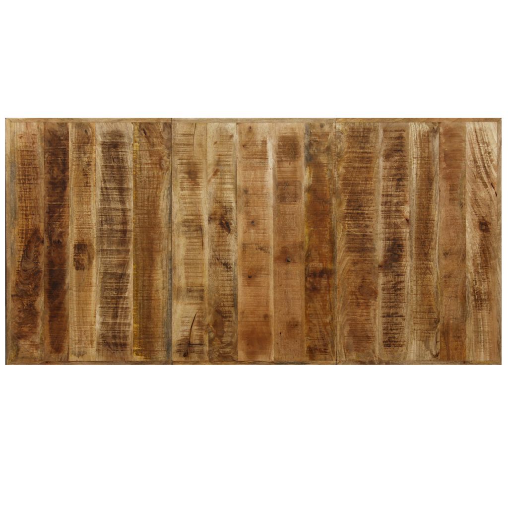 Dining Table Solid Mango Wood and Steel Cross 180 cm- Kitchen & Dining Room Tables - HomeShopIreland - Home Shop Ireland - Kitchen & Dining Room Tables - Dining Table Solid Mango Wood and Steel Cross 180 cm