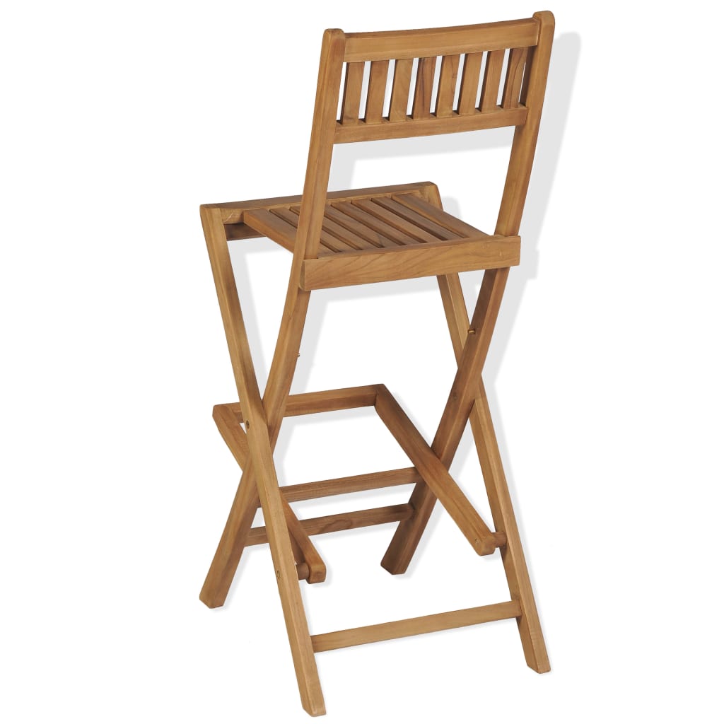3 Piece Bistro Set with Folding Chairs Solid Teak Wood- Outdoor Furniture Sets - HomeShopIreland - Home Shop Ireland - Outdoor Furniture Sets - 3 Piece Bistro Set with Folding Chairs Solid Teak Wood