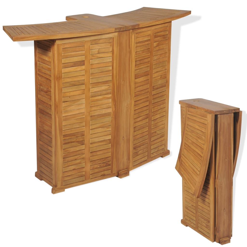 3 Piece Bistro Set with Folding Chairs Solid Teak Wood- Outdoor Furniture Sets - HomeShopIreland - Home Shop Ireland - Outdoor Furniture Sets - 3 Piece Bistro Set with Folding Chairs Solid Teak Wood