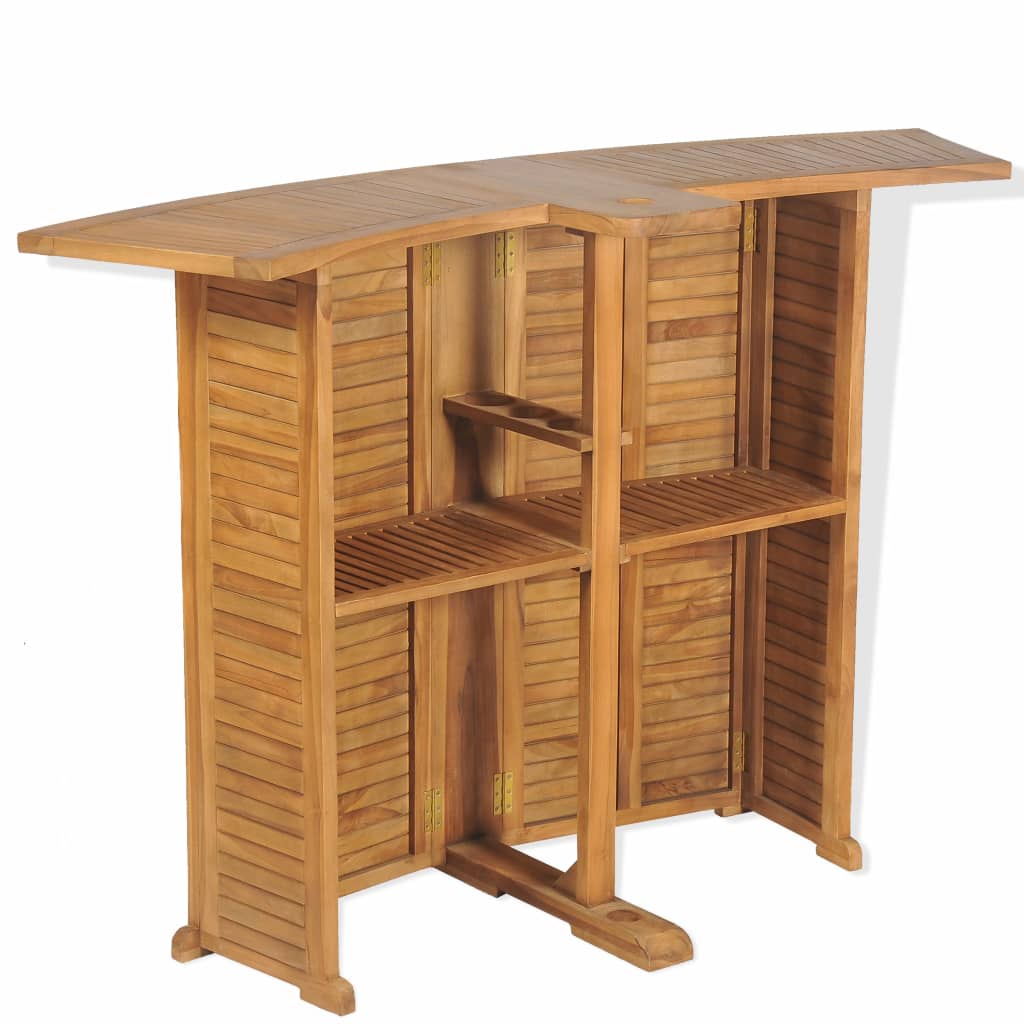 3 Piece Bistro Set with Folding Chairs Solid Teak Wood- Outdoor Furniture Sets - HomeShopIreland - Home Shop Ireland - Outdoor Furniture Sets - 3 Piece Bistro Set with Folding Chairs Solid Teak Wood