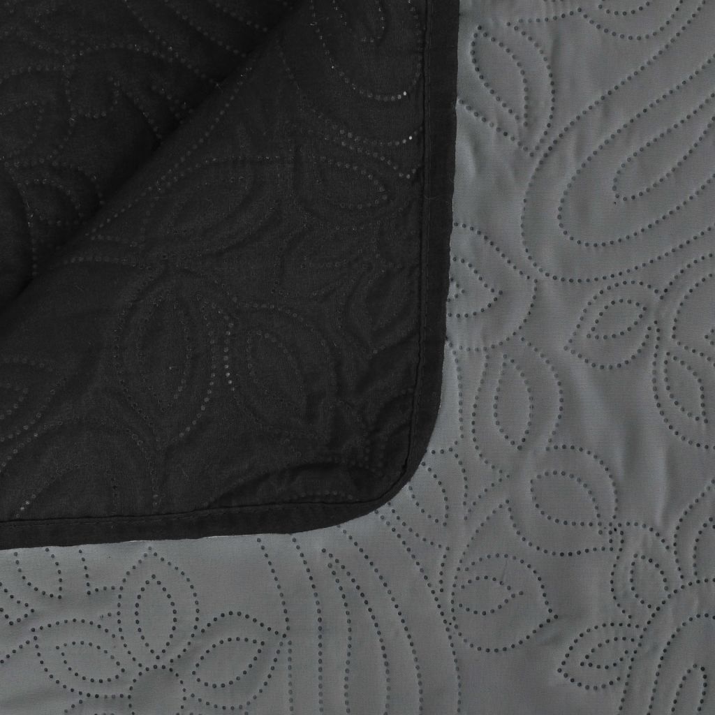 Double-sided Quilted Bedspread 170x210 cm Grey and Black- Quilts & Duvets - HomeShopIreland - Home Shop Ireland - Quilts & Duvets - Double-sided Quilted Bedspread 170x210 cm Grey and Black