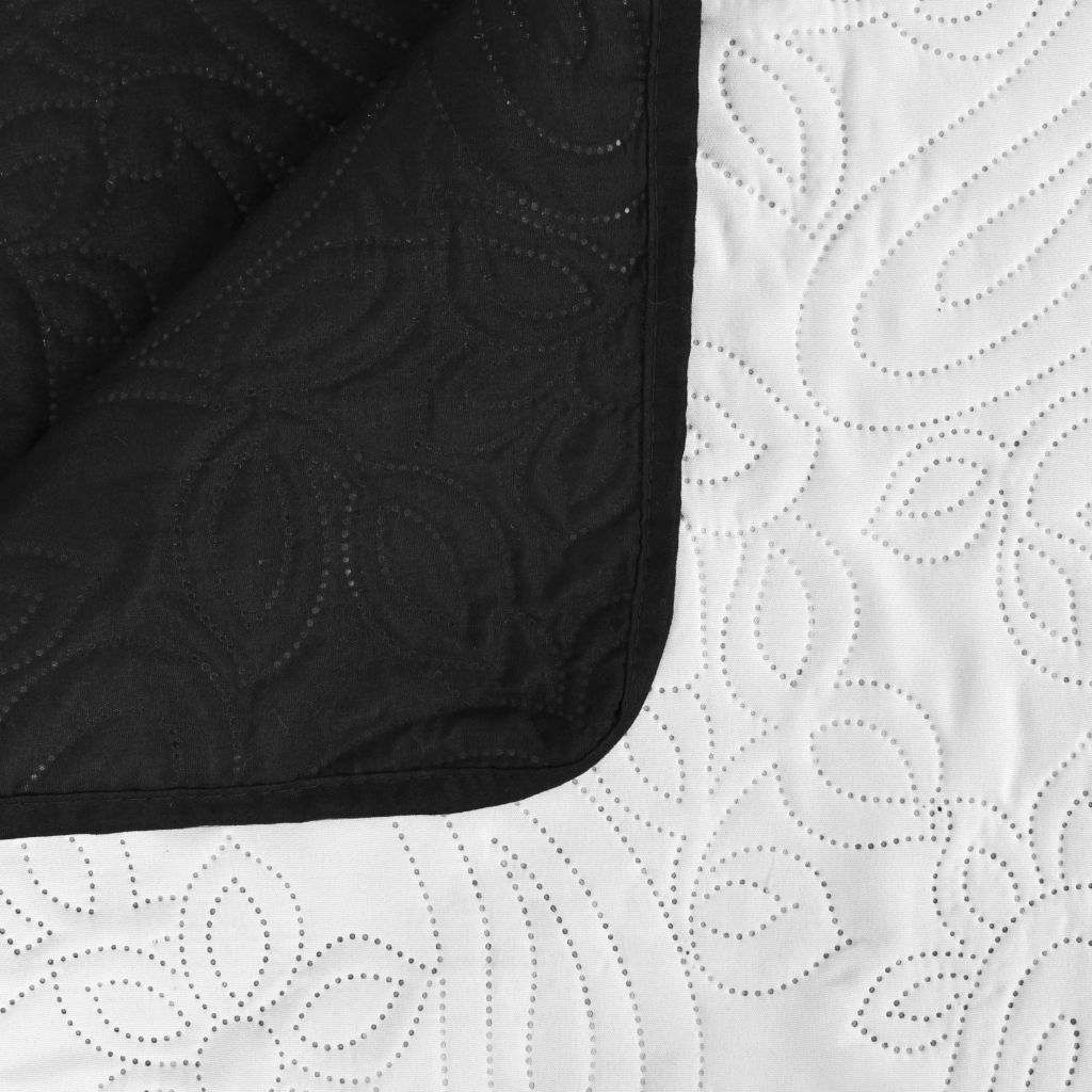 Double-sided Quilted Bedspread 230x260 cm Black and White- Quilts & Duvets - HomeShopIreland - Home Shop Ireland - Quilts & Duvets - Double-sided Quilted Bedspread 230x260 cm Black and White