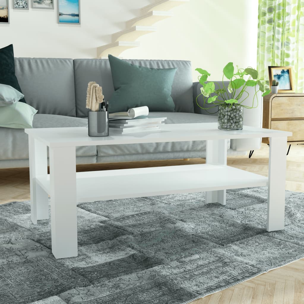 Coffee Table Chipboard 100x59x42 cm White- Coffee Tables - HomeShopIreland - Home Shop Ireland - Coffee Tables - Coffee Table Chipboard 100x59x42 cm White