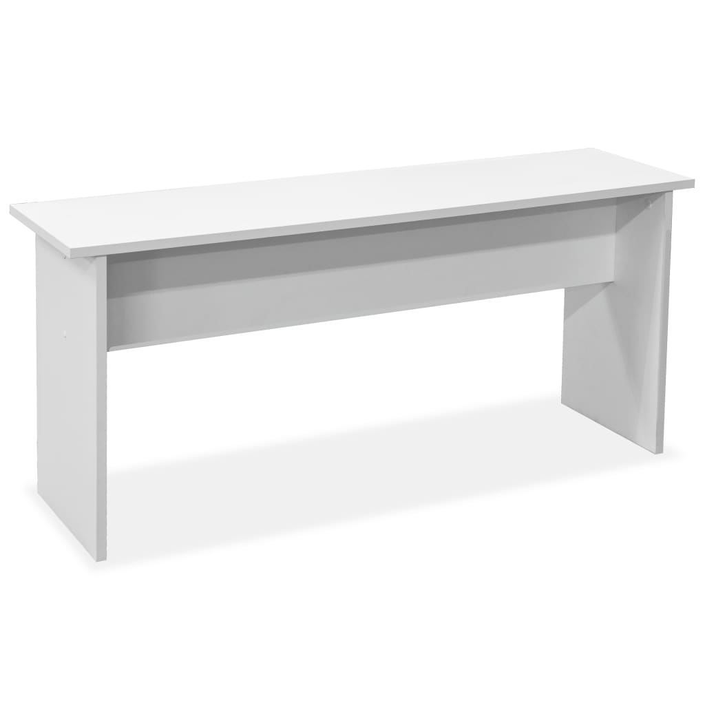 Dining Table and Benches 3 Pieces Chipboard White- Kitchen & Dining Furniture Sets - HomeShopIreland - Home Shop Ireland - Kitchen & Dining Furniture Sets - Dining Table and Benches 3 Pieces Chipboard White