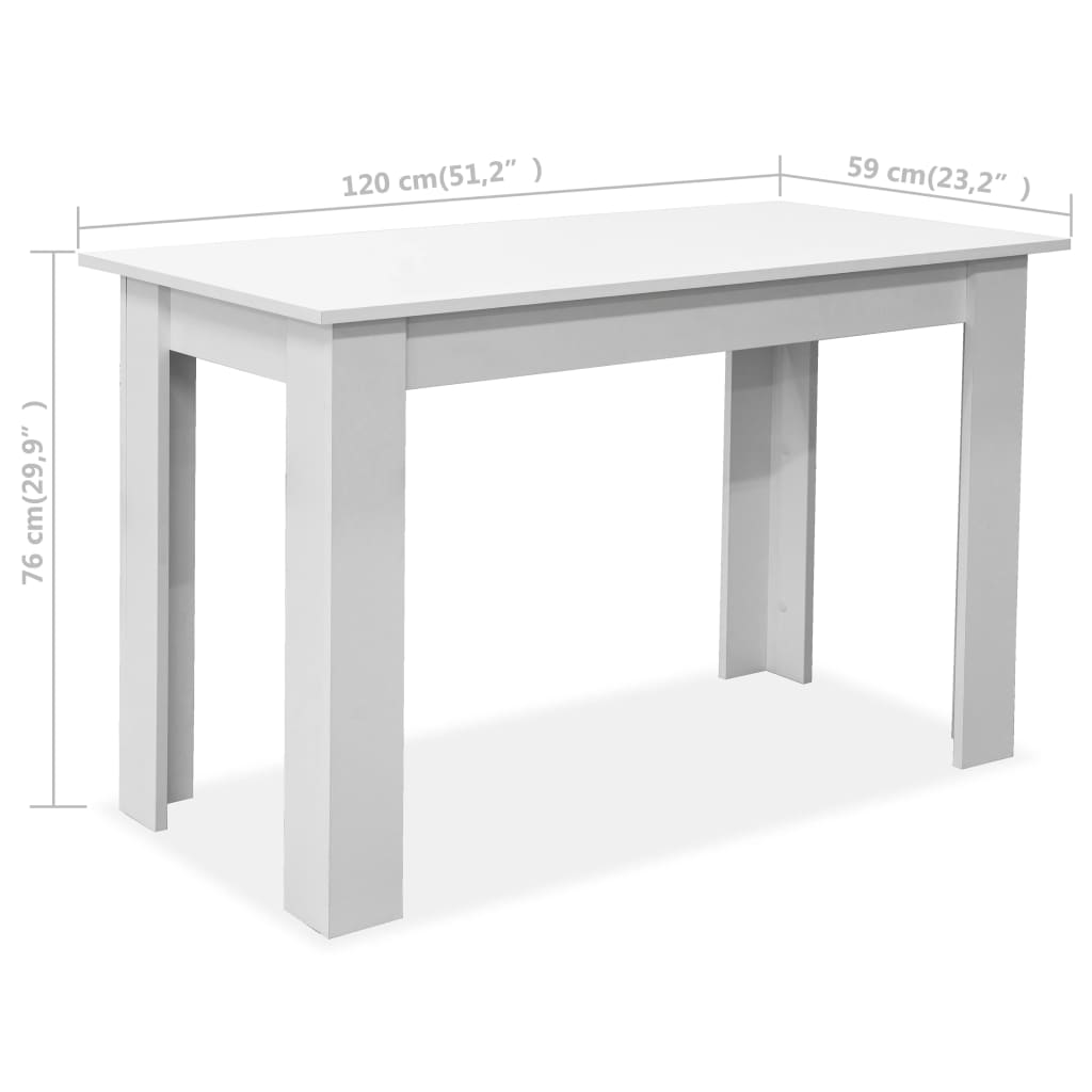 Dining Table and Benches 3 Pieces Chipboard White- Kitchen & Dining Furniture Sets - HomeShopIreland - Home Shop Ireland - Kitchen & Dining Furniture Sets - Dining Table and Benches 3 Pieces Chipboard White