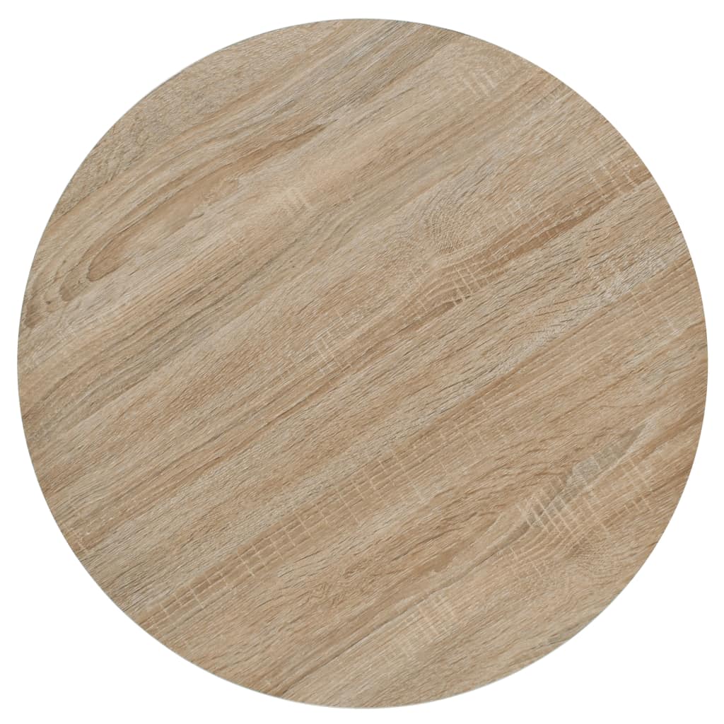 Bistro Table MDF and Steel Round 60x75 cm Oak Colour- Kitchen & Dining Room Tables - HomeShopIreland - Home Shop Ireland - Kitchen & Dining Room Tables - Bistro Table MDF and Steel Round 60x75 cm Oak Colour