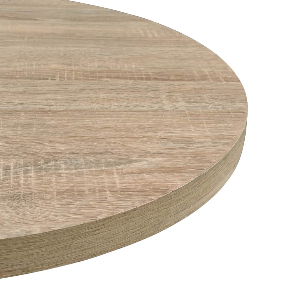 Bistro Table MDF and Steel Round 60x75 cm Oak Colour- Kitchen & Dining Room Tables - HomeShopIreland - Home Shop Ireland - Kitchen & Dining Room Tables - Bistro Table MDF and Steel Round 60x75 cm Oak Colour