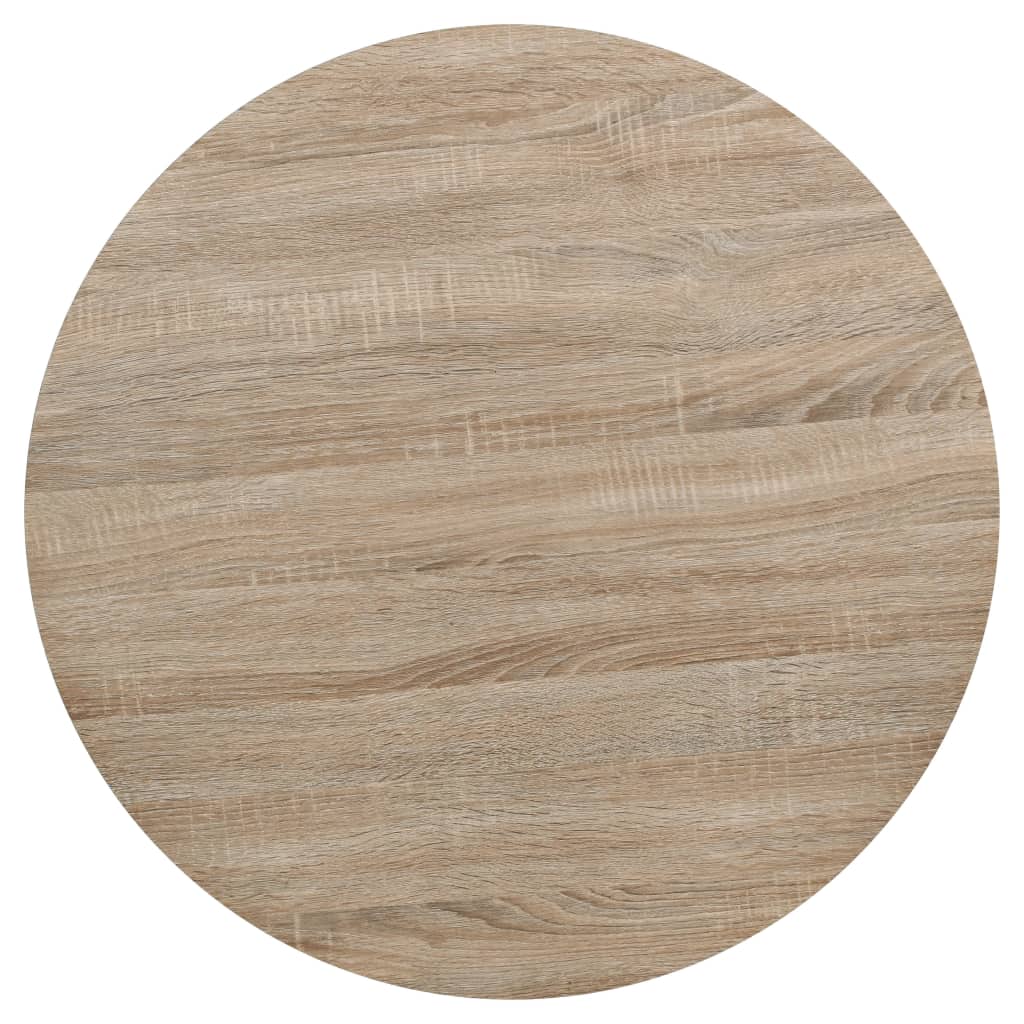 Bistro Table MDF and Steel Round 80x75 cm Oak Colour- Kitchen & Dining Room Tables - HomeShopIreland - Home Shop Ireland - Kitchen & Dining Room Tables - Bistro Table MDF and Steel Round 80x75 cm Oak Colour