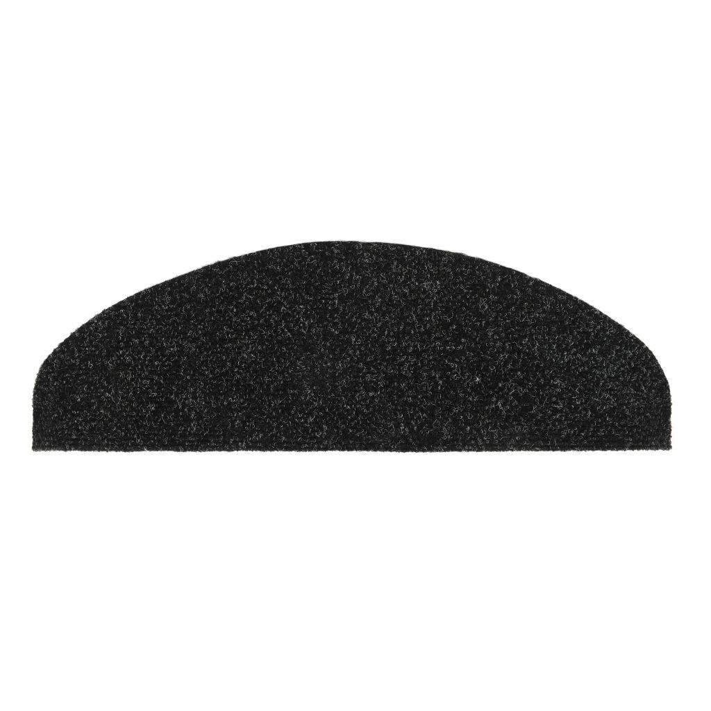 15 pcs Self-adhesive Stair Mats Needle Punch 65x21x4 cm Black- Stair Treads - HomeShopIreland - Home Shop Ireland - Stair Treads - 15 pcs Self-adhesive Stair Mats Needle Punch 65x21x4 cm Black