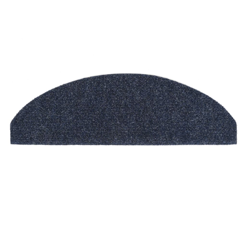 15 pcs Self-adhesive Stair Mats Needle Punch 65x21x4 cm Blue- Stair Treads - HomeShopIreland - Home Shop Ireland - Stair Treads - 15 pcs Self-adhesive Stair Mats Needle Punch 65x21x4 cm Blue