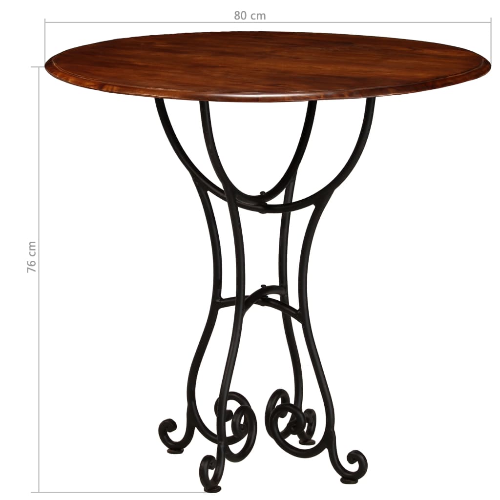 Dining Table Solid Acacia Wood with Sheesham Finish 80x76 cm- Kitchen & Dining Room Tables - HomeShopIreland - Home Shop Ireland - Kitchen & Dining Room Tables - Dining Table Solid Acacia Wood with Sheesham Finish 80x76 cm