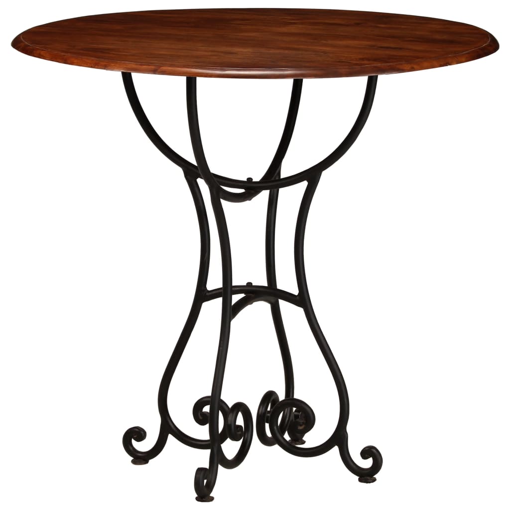 Dining Table Solid Acacia Wood with Sheesham Finish 80x76 cm- Kitchen & Dining Room Tables - HomeShopIreland - Home Shop Ireland - Kitchen & Dining Room Tables - Dining Table Solid Acacia Wood with Sheesham Finish 80x76 cm