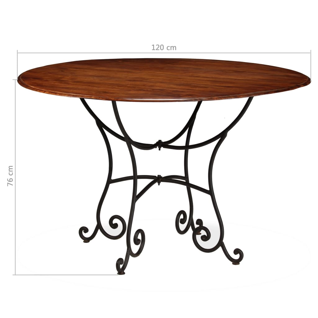 Dining Table Solid Acacia Wood with Sheesham Finish 120x76 cm- Kitchen & Dining Room Tables - HomeShopIreland - Home Shop Ireland - Kitchen & Dining Room Tables - Dining Table Solid Acacia Wood with Sheesham Finish 120x76 cm