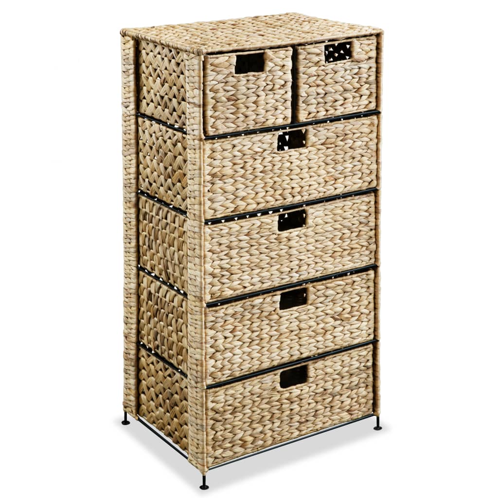 Storage Unit with 6 Baskets 47x37x100 cm Water Hyacinth- Storage Cabinets & Lockers - HomeShopIreland - Home Shop Ireland - Storage Cabinets & Lockers - Storage Unit with 6 Baskets 47x37x100 cm Water Hyacinth