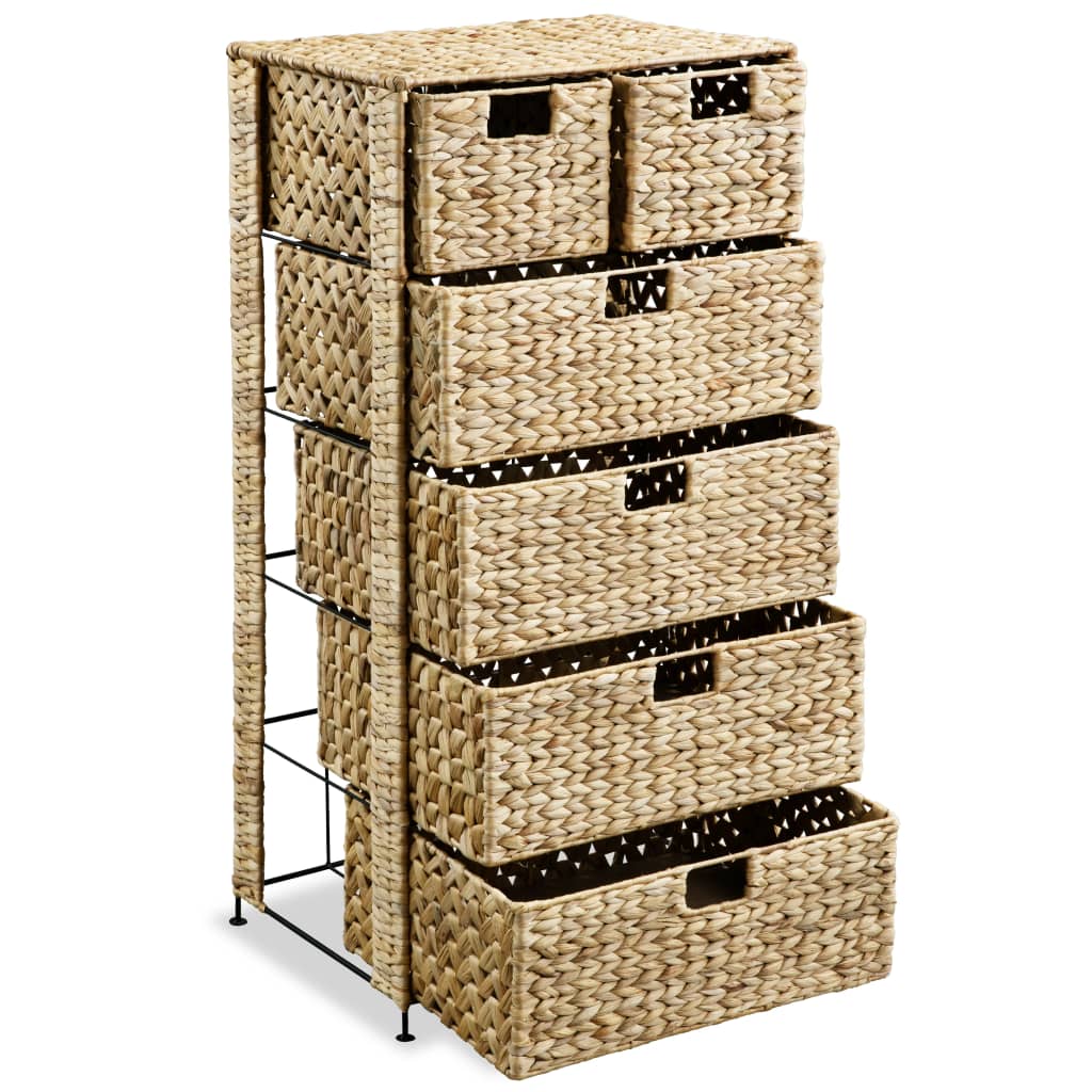 Storage Unit with 6 Baskets 47x37x100 cm Water Hyacinth- Storage Cabinets & Lockers - HomeShopIreland - Home Shop Ireland - Storage Cabinets & Lockers - Storage Unit with 6 Baskets 47x37x100 cm Water Hyacinth
