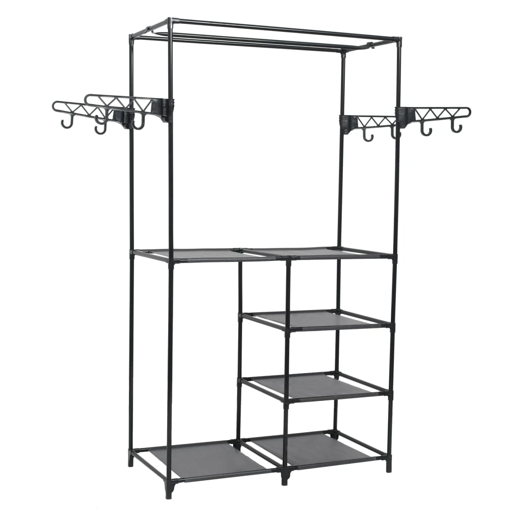 Clothes Rack Steel and Non-woven Fabric 87x44x158 cm Black- Closet Organisers & Garment Racks - HomeShopIreland - Home Shop Ireland - Closet Organisers & Garment Racks - Clothes Rack Steel and Non-woven Fabric 87x44x158 cm Black