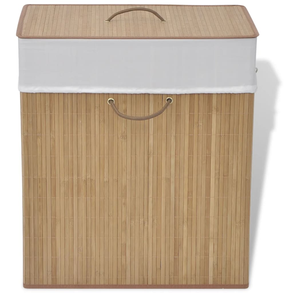 Bamboo Laundry Bin Rectangular Natural- Laundry Baskets - HomeShopIreland - Home Shop Ireland - Laundry Baskets - Bamboo Laundry Bin Rectangular Natural