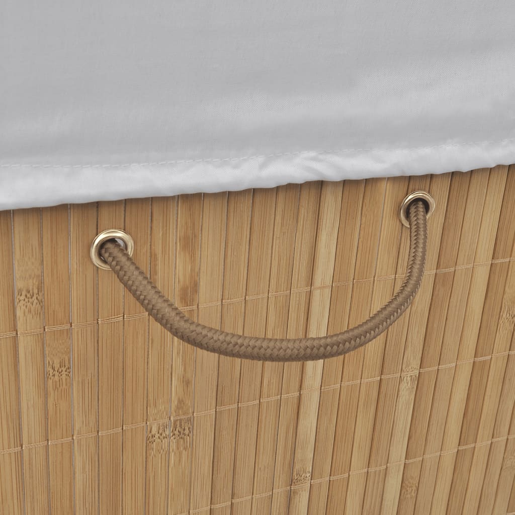 Bamboo Laundry Bin Rectangular Natural- Laundry Baskets - HomeShopIreland - Home Shop Ireland - Laundry Baskets - Bamboo Laundry Bin Rectangular Natural