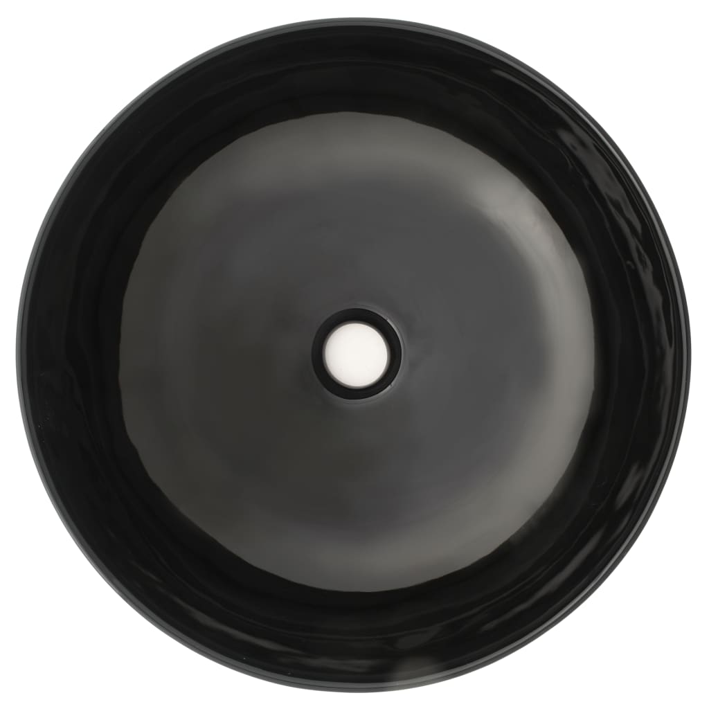 Basin Ceramic Round Black 41.5x13.5 cm- Bathroom Basins - HomeShopIreland - Home Shop Ireland - Bathroom Basins - Basin Ceramic Round Black 41.5x13.5 cm