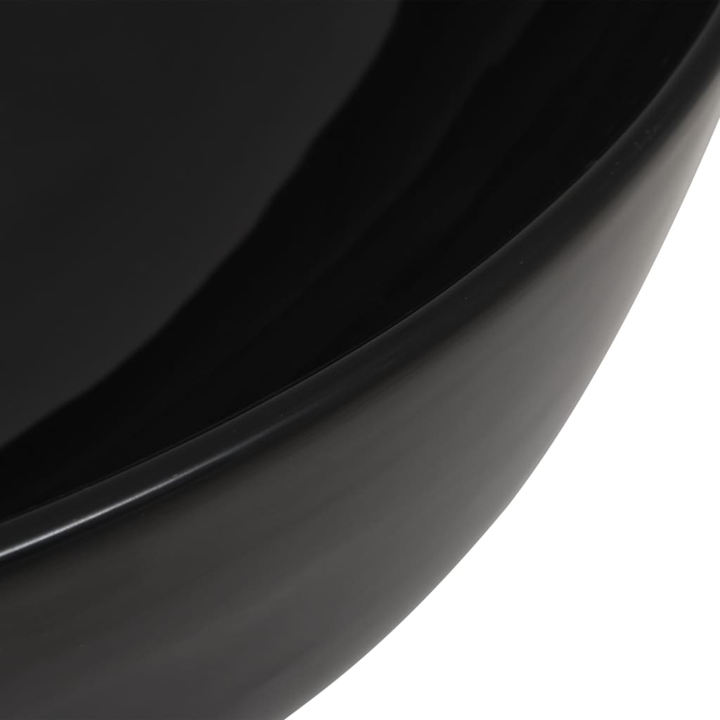 Basin Ceramic Round Black 41.5x13.5 cm- Bathroom Basins - HomeShopIreland - Home Shop Ireland - Bathroom Basins - Basin Ceramic Round Black 41.5x13.5 cm