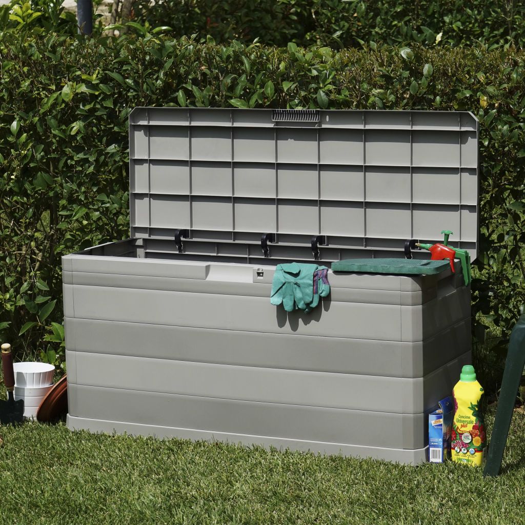 Garden Storage Box Grey 117x45x56 cm- Outdoor Storage Boxes - HomeShopIreland - Home Shop Ireland - Outdoor Storage Boxes - Garden Storage Box Grey 117x45x56 cm