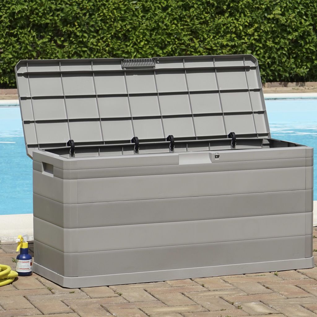 Garden Storage Box Grey 117x45x56 cm- Outdoor Storage Boxes - HomeShopIreland - Home Shop Ireland - Outdoor Storage Boxes - Garden Storage Box Grey 117x45x56 cm