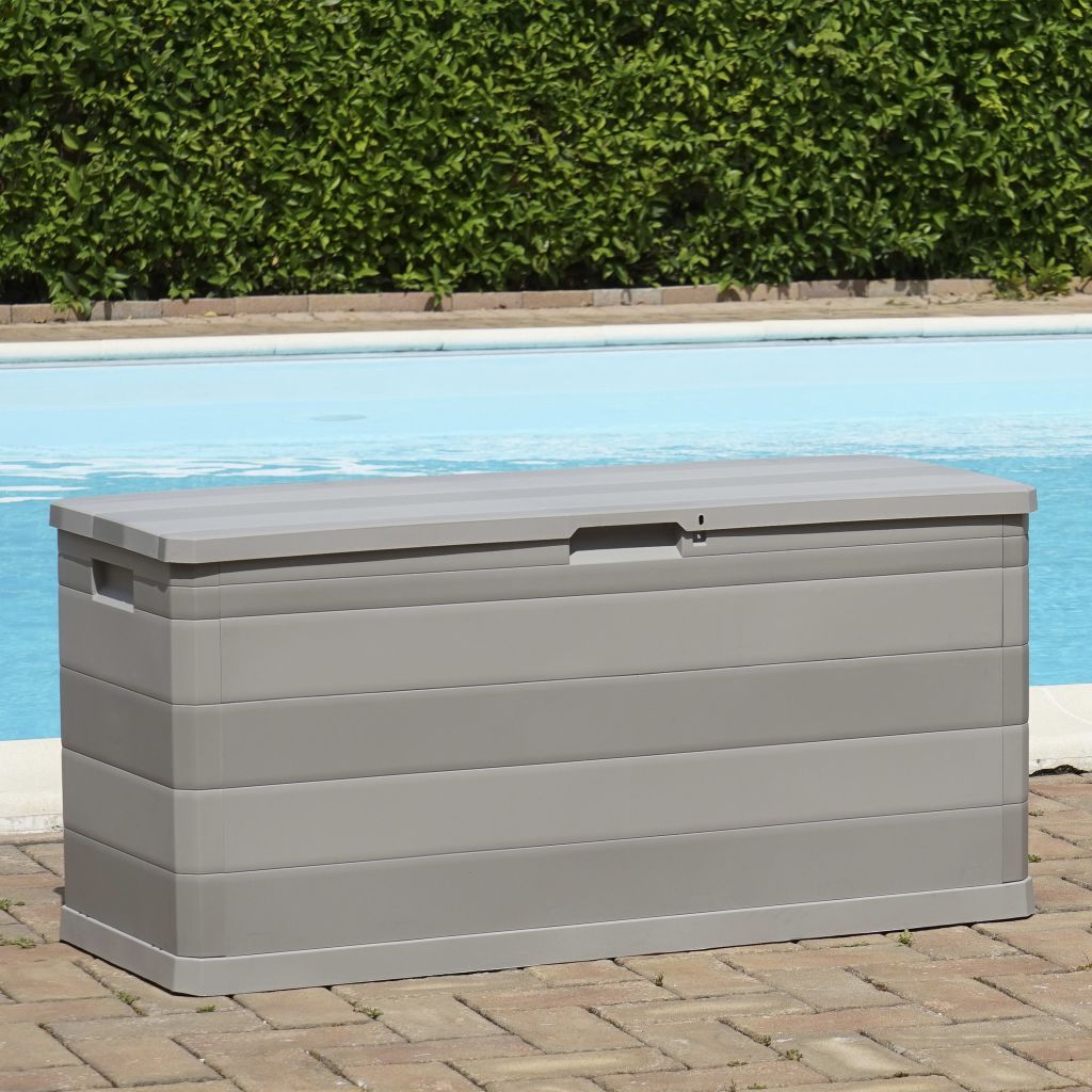 Garden Storage Box Grey 117x45x56 cm- Outdoor Storage Boxes - HomeShopIreland - Home Shop Ireland - Outdoor Storage Boxes - Garden Storage Box Grey 117x45x56 cm