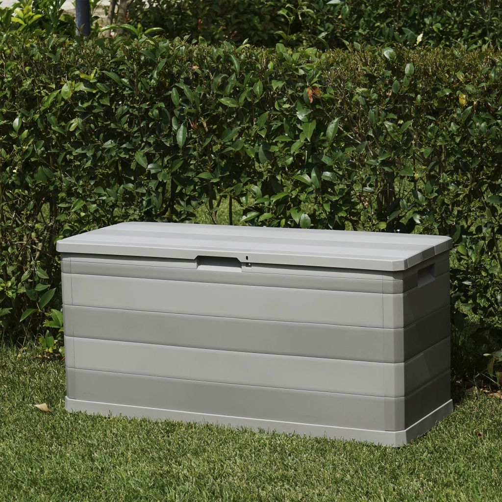 Garden Storage Box Grey 117x45x56 cm- Outdoor Storage Boxes - HomeShopIreland - Home Shop Ireland - Outdoor Storage Boxes - Garden Storage Box Grey 117x45x56 cm