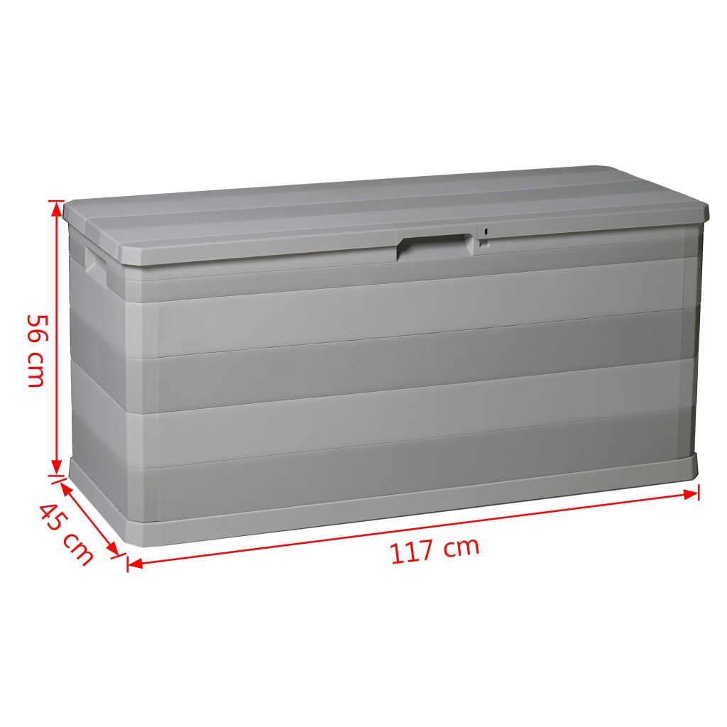 Garden Storage Box Grey 117x45x56 cm- Outdoor Storage Boxes - HomeShopIreland - Home Shop Ireland - Outdoor Storage Boxes - Garden Storage Box Grey 117x45x56 cm