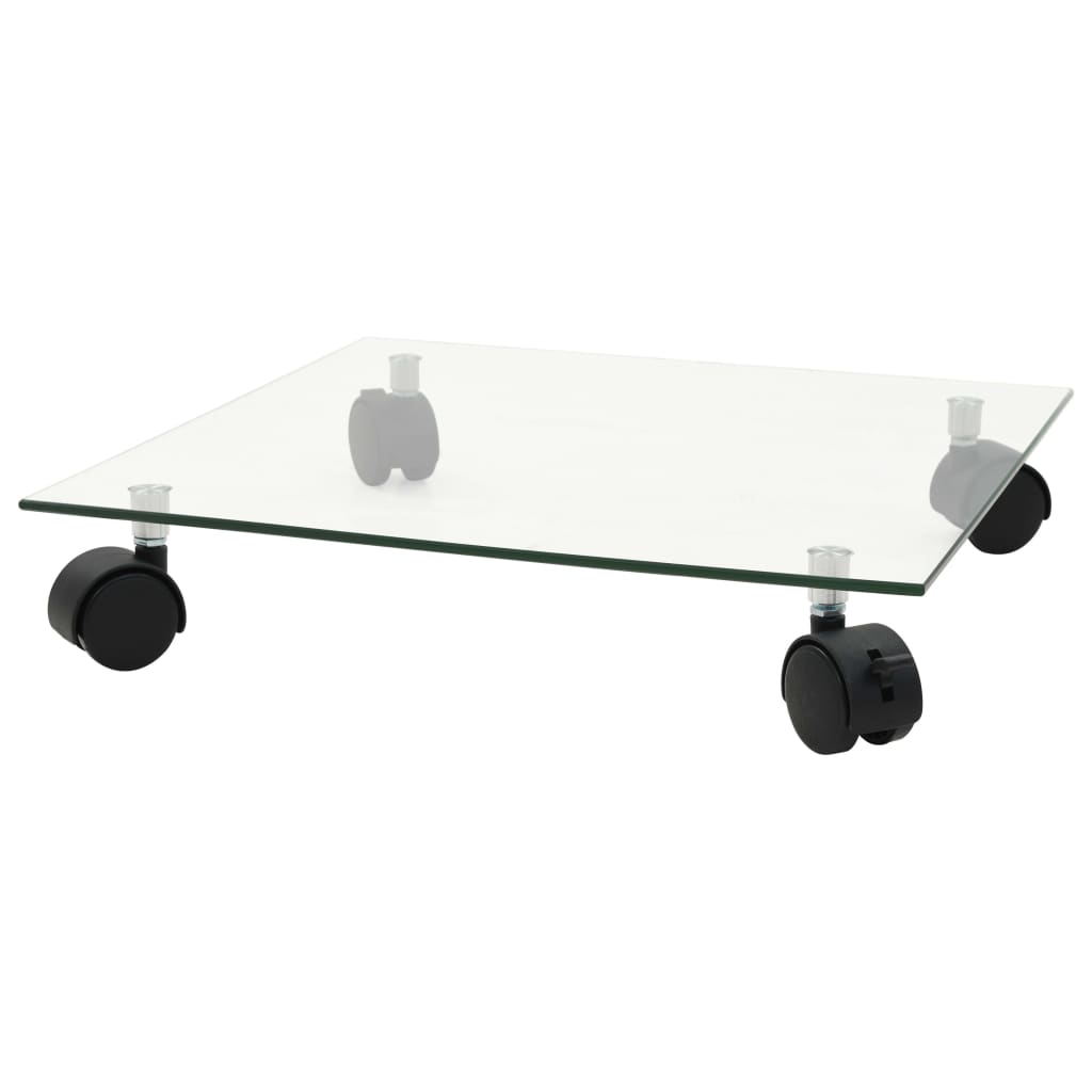 Plant Rollers 2 pcs Tempered Glass 35x35 cm Square- Plant Stands - HomeShopIreland - Home Shop Ireland - Plant Stands - Plant Rollers 2 pcs Tempered Glass 35x35 cm Square