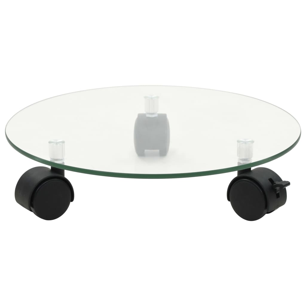 Plant Rollers 2 pcs Tempered Glass 28 cm Round- Plant Stands - HomeShopIreland - Home Shop Ireland - Plant Stands - Plant Rollers 2 pcs Tempered Glass 28 cm Round