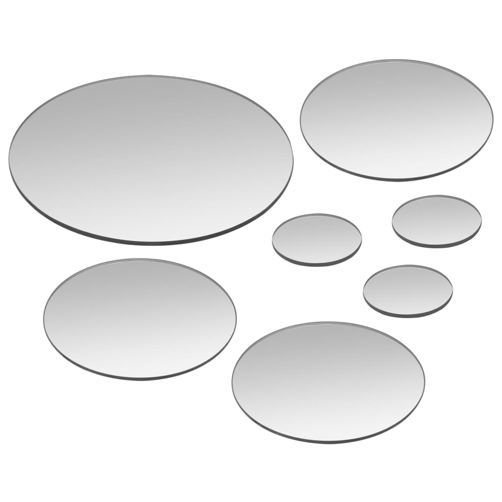 7 Piece Wall Mirror Set Round Glass- Mirrors - HomeShopIreland - Home Shop Ireland - Mirrors - 7 Piece Wall Mirror Set Round Glass