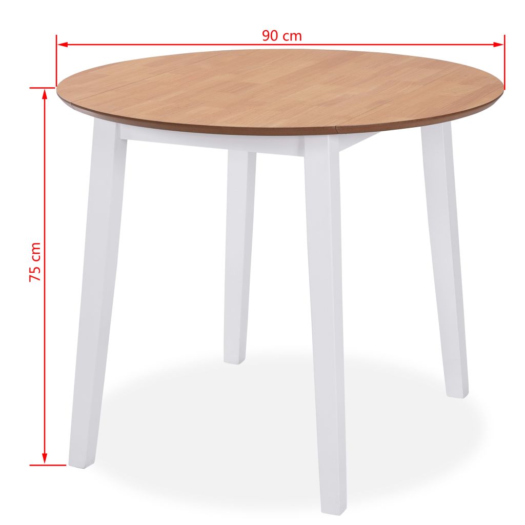 Dining Set 5 Pieces MDF and Rubberwood White- Kitchen & Dining Furniture Sets - HomeShopIreland - Home Shop Ireland - Kitchen & Dining Furniture Sets - Dining Set 5 Pieces MDF and Rubberwood White