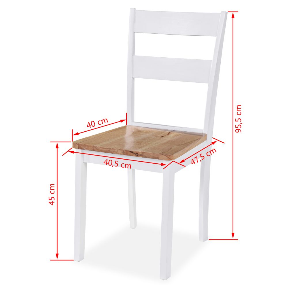 Dining Set 5 Pieces MDF and Rubberwood White- Kitchen & Dining Furniture Sets - HomeShopIreland - Home Shop Ireland - Kitchen & Dining Furniture Sets - Dining Set 5 Pieces MDF and Rubberwood White