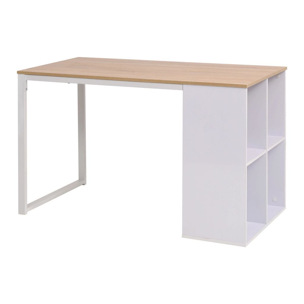 Writing Desk 120x60x75 cm Oak and White- Desks - HomeShopIreland - Home Shop Ireland - Desks - Writing Desk 120x60x75 cm Oak and White