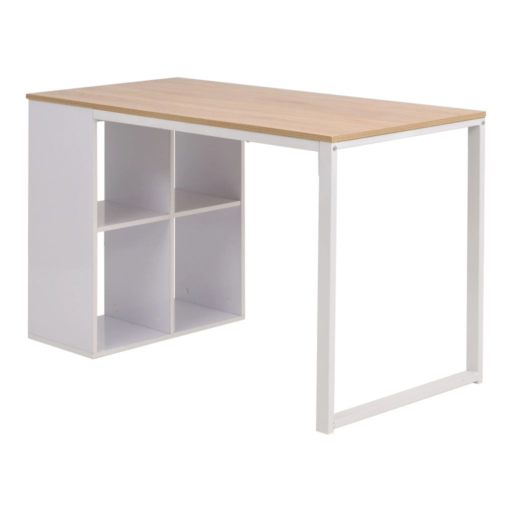 Writing Desk 120x60x75 cm Oak and White- Desks - HomeShopIreland - Home Shop Ireland - Desks - Writing Desk 120x60x75 cm Oak and White