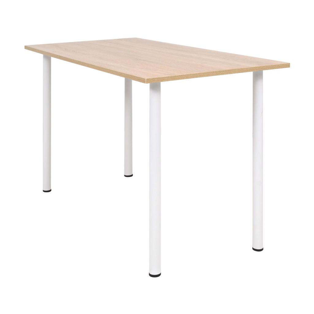 Dining Table 120x60x73 cm Oak and White- Kitchen & Dining Room Tables - HomeShopIreland - Home Shop Ireland - Kitchen & Dining Room Tables - Dining Table 120x60x73 cm Oak and White